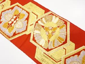 アンティーク　重ね亀甲に華紋織り出し袋帯（材料）